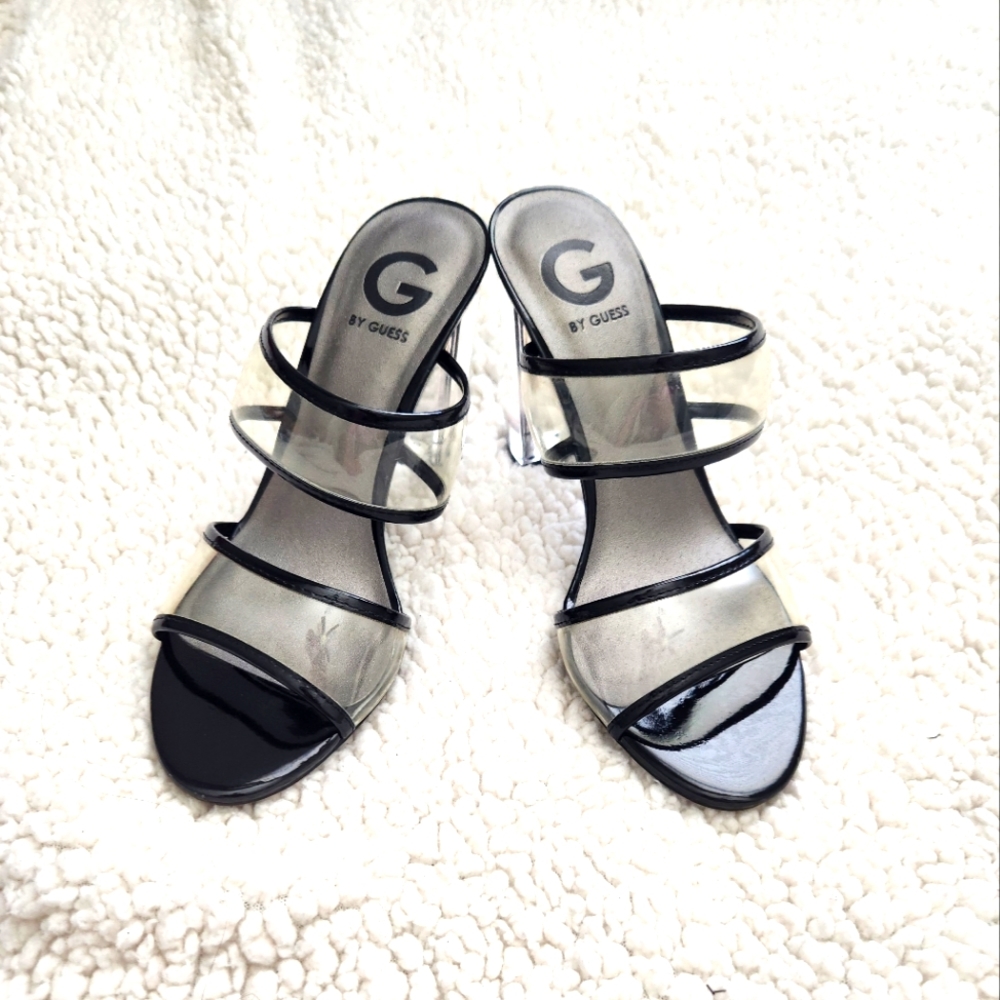 Guess Brand Brayla Lucite Dress Sandals Sz 8